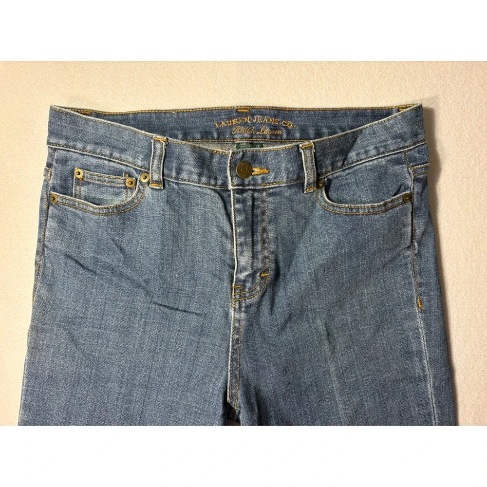 Lauren Ralph Lauren Classic Straight Leg Jeans Blue Medium Wash Denim 6P Petite
